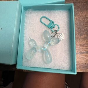 Glow in the Dark Koon’s  Balloon Dog with a Tiffany & Co heart charm Keychain